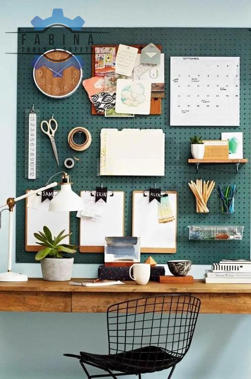 10+ Ý Tưởng Trang Trí Sáng Tạo Với Vách Lưới Pegboard